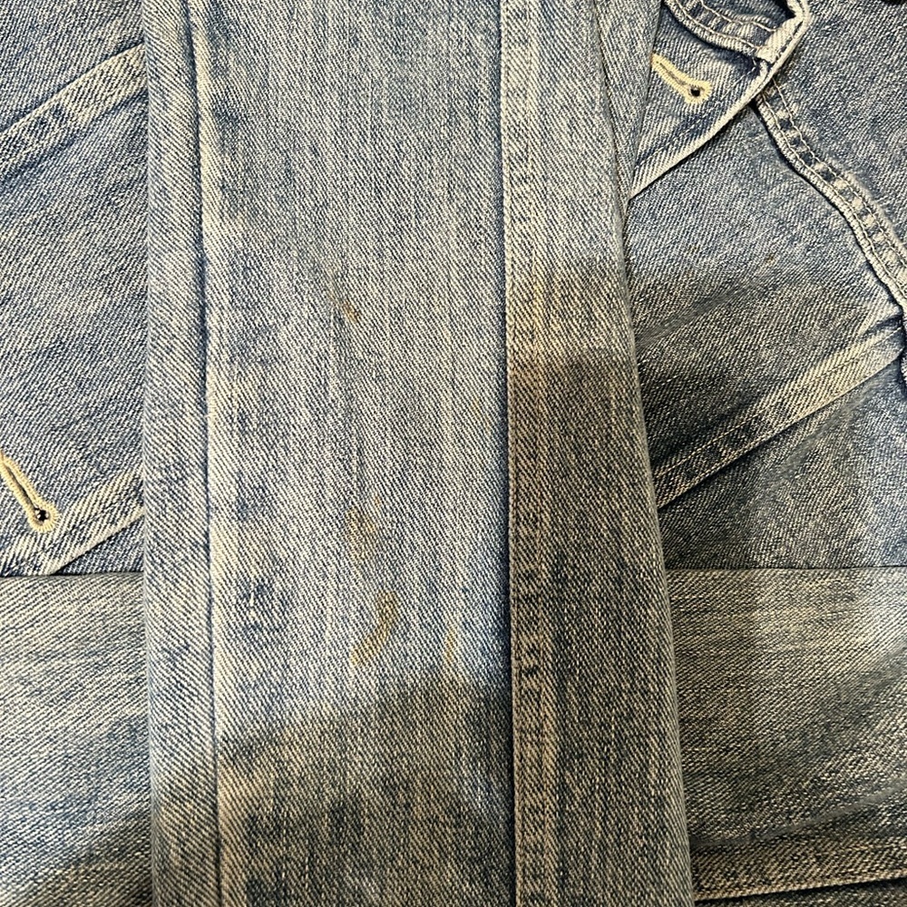 Old school womans vintage lamb skin jean jacket size medium - Picture 3 of 4